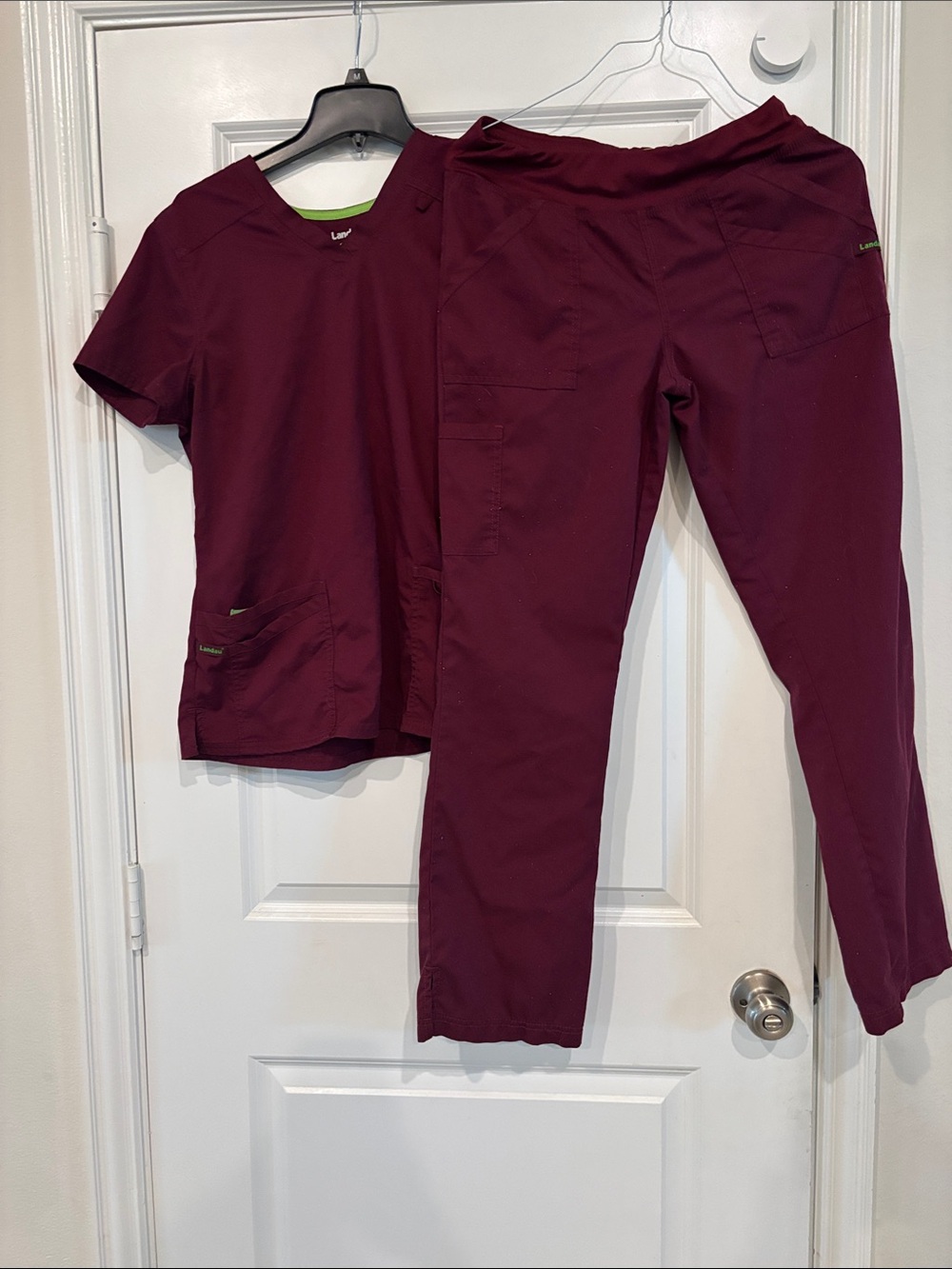 Landau Women's Scrub Set in Burgundy